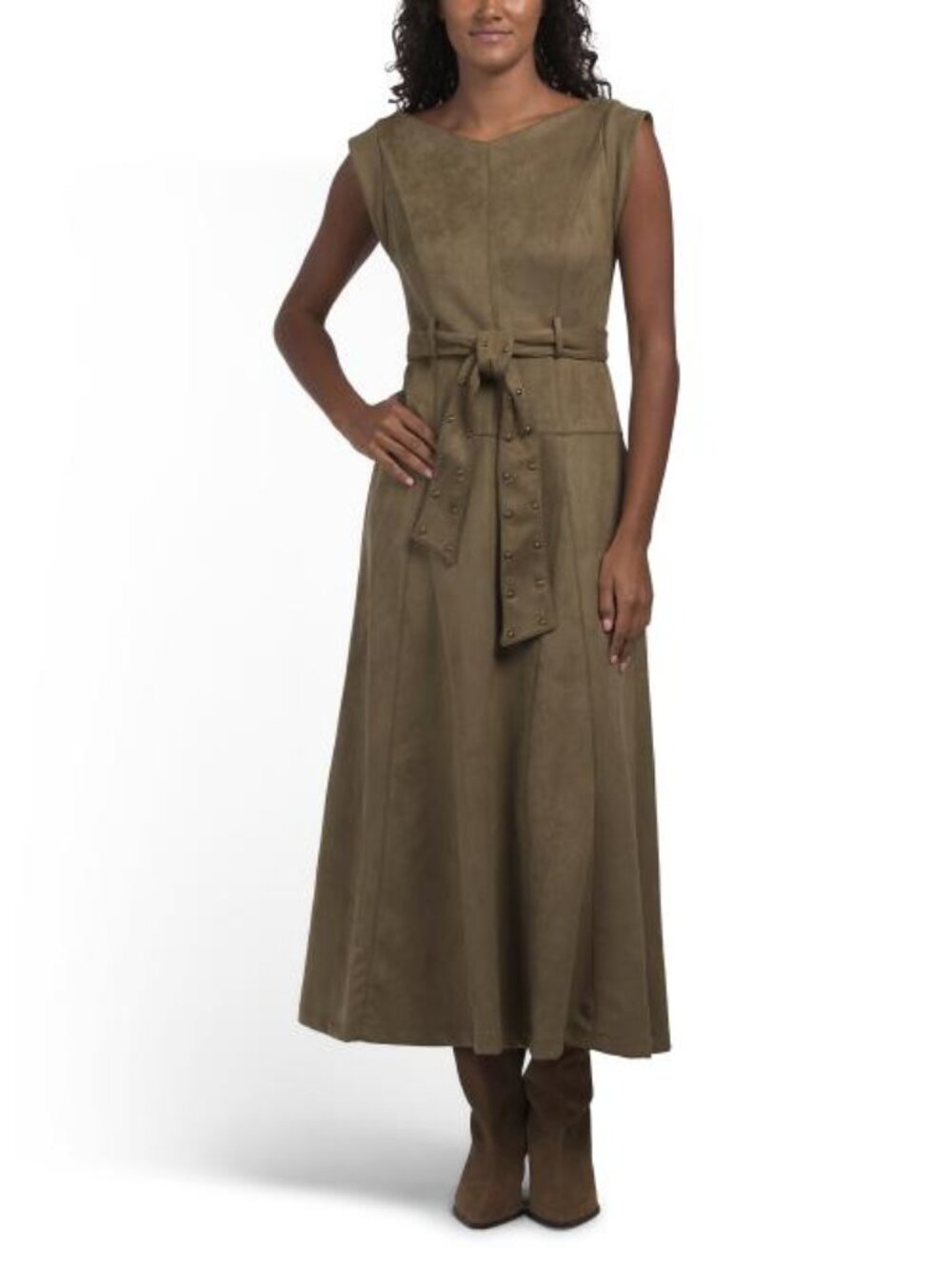 TAYLOR Tie Waist Midi Dress